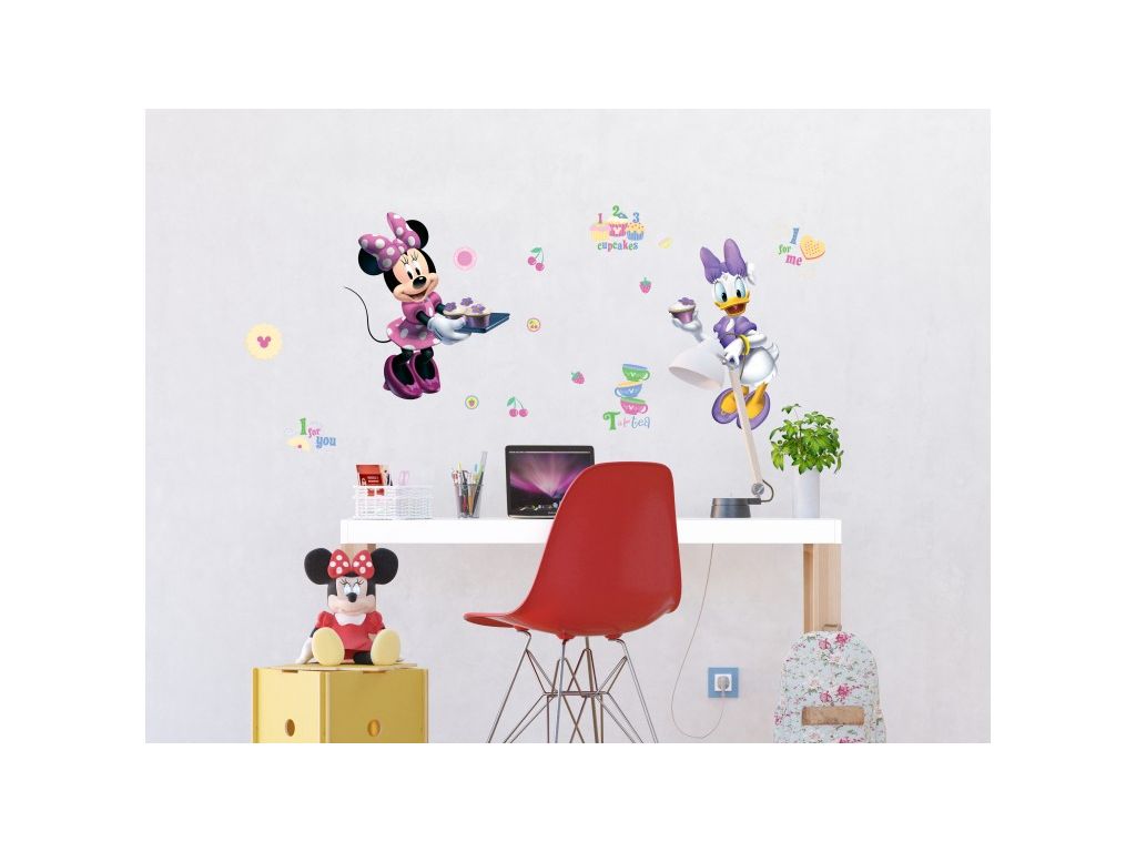 Dětské samolepky na zeď AG Design DK 856 Disney Minnie peče 65 x 85 cm