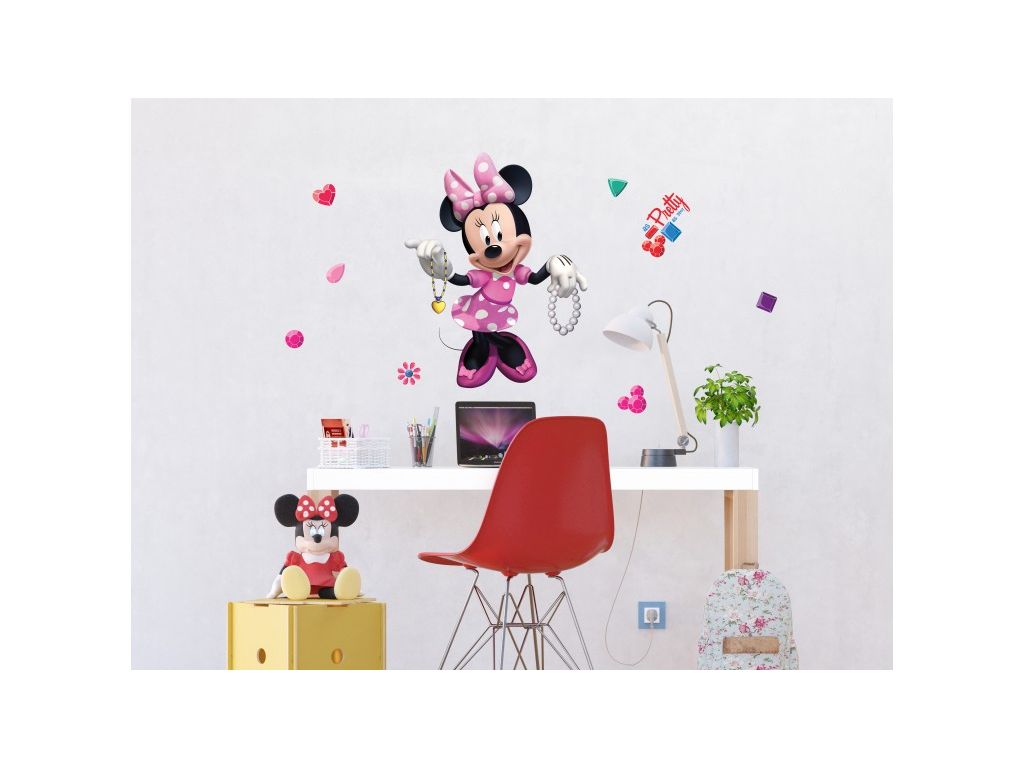 Dětské samolepky na zeď AG Design DK 857 Disney Minnie 65 x 85 cm