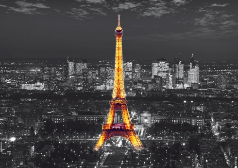 Fototapeta vliesová Noční Paříž 360 x 270 cm