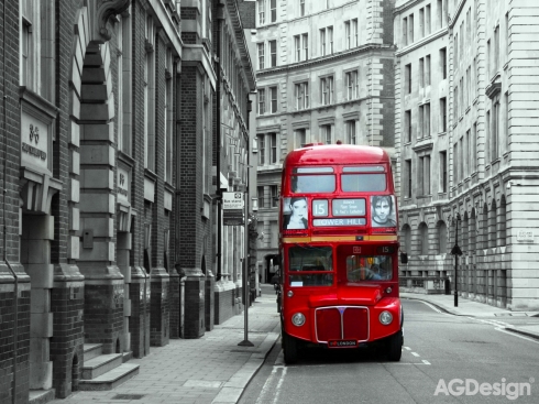 Fototapeta vliesová Londýnský autobus 360 x 270 cm