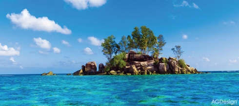 Fototapeta vliesová Ostrov v moři 202 x 90 cm