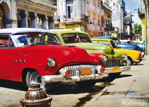 Fototapeta vliesová Kubánská auta 160 x 110 cm