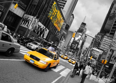 Fototapeta vliesová Žluté taxi 160 x 110 cm